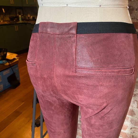 Helmut Lang Rust Red Leather Leggings SZ 4 - Picture 5 of 5